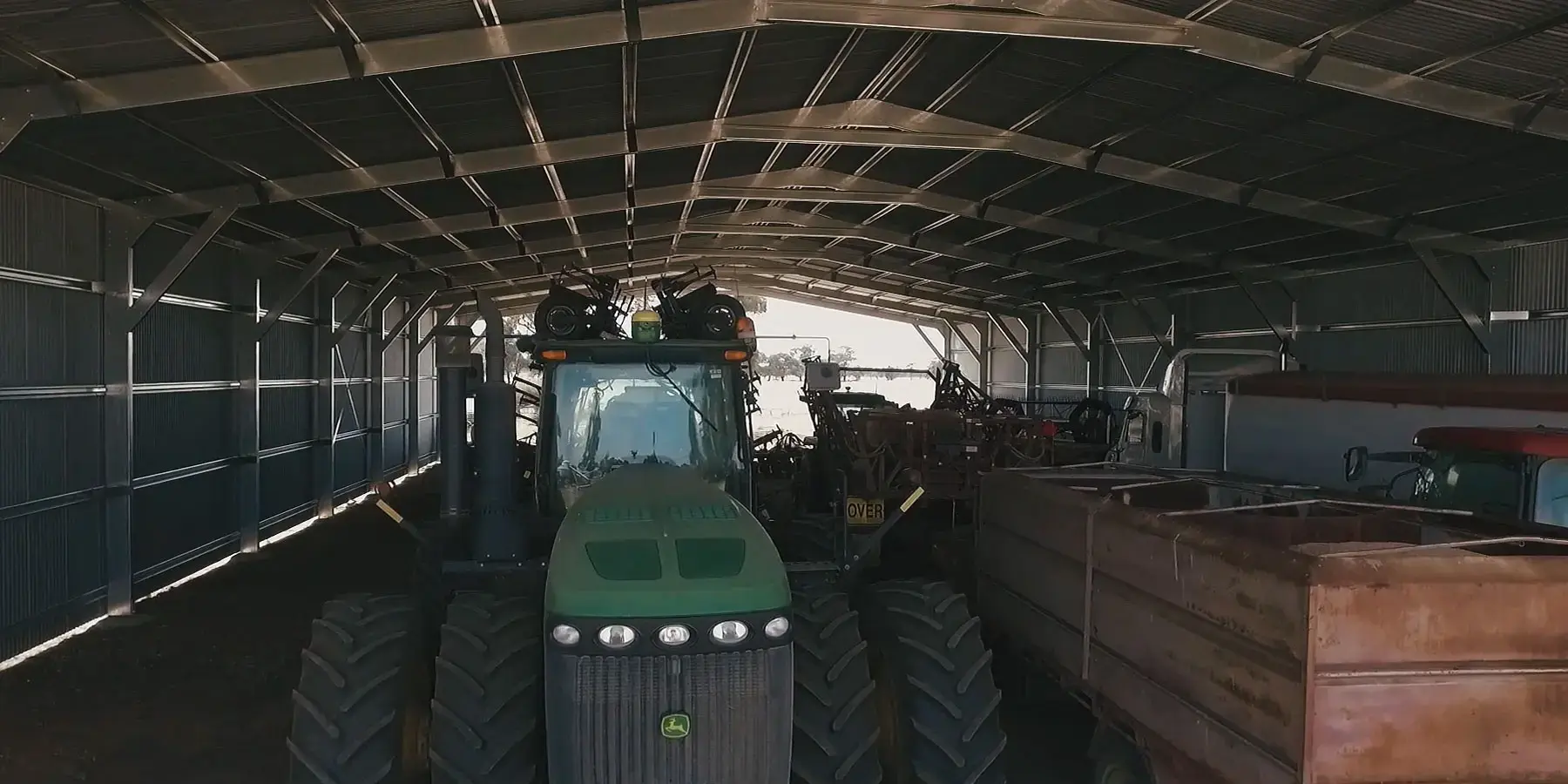 Rural Farmer getting the most out of their new Breeze Through Sheds
